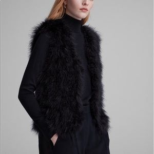 Club Monaco violet feather vest in black